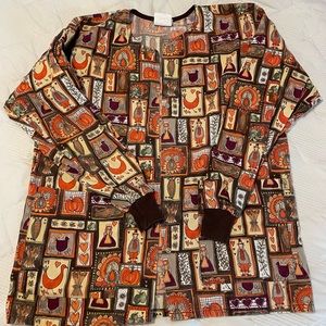 Thanksgiving scrub jacket.